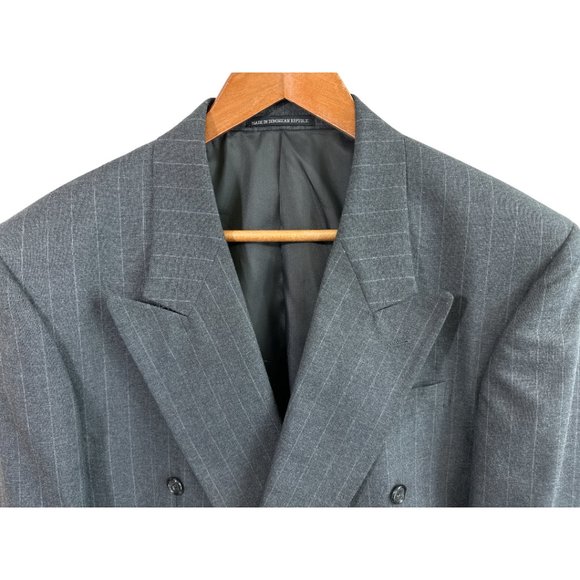 Pierre Balmain Paris Blazer St Tropez Grey Pinstripe Men's Blazer Jacket SZ R41 - Picture 4 of 16